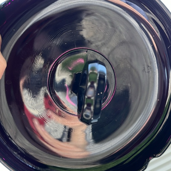 Vintage bonbon nut dish black amethyst - Picture 6 of 11